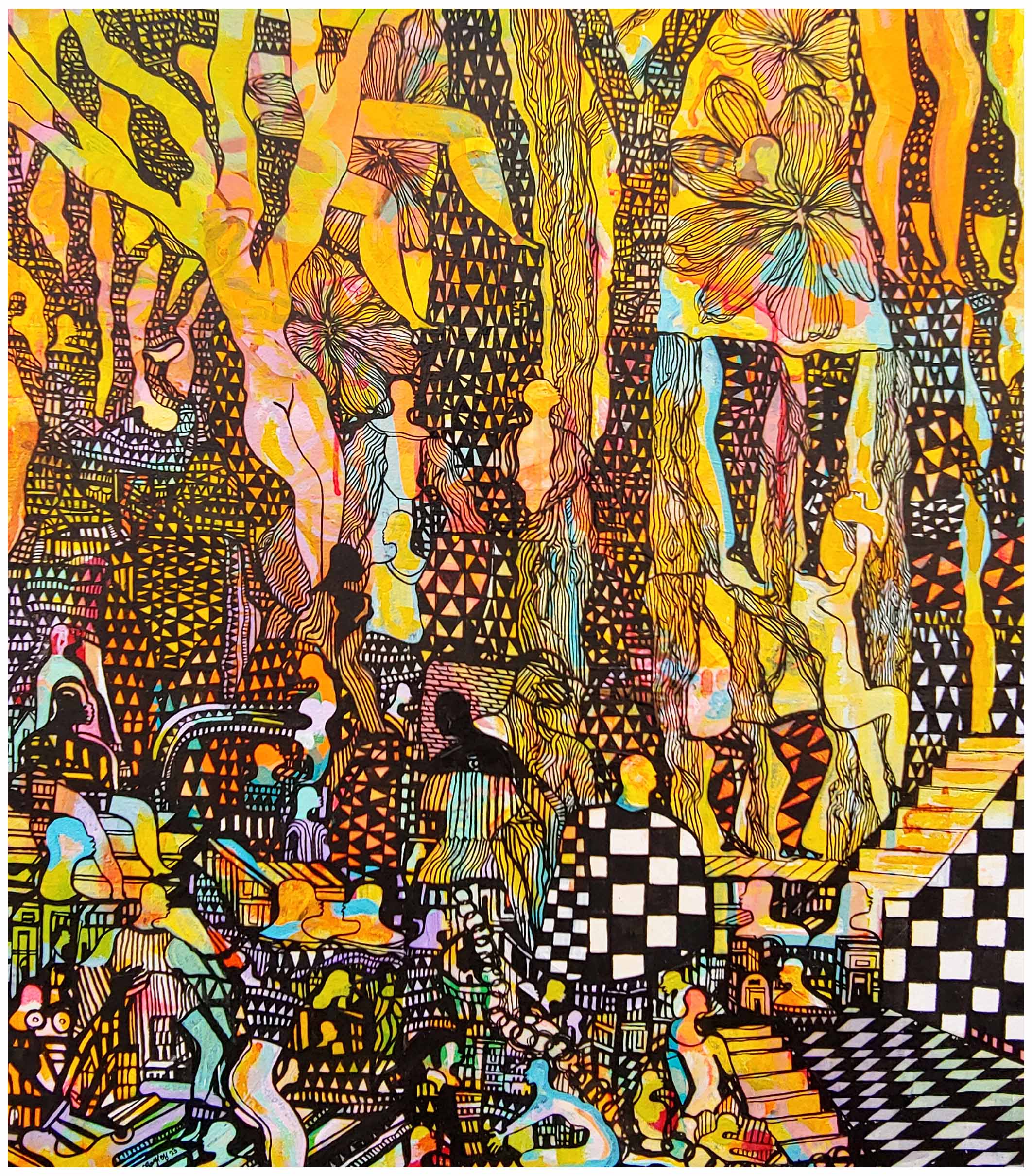 Awakening, 2023, Acrylic on canvas, 80x70cm Awakening, 2023, Acrylic on canvas, 80x70cm