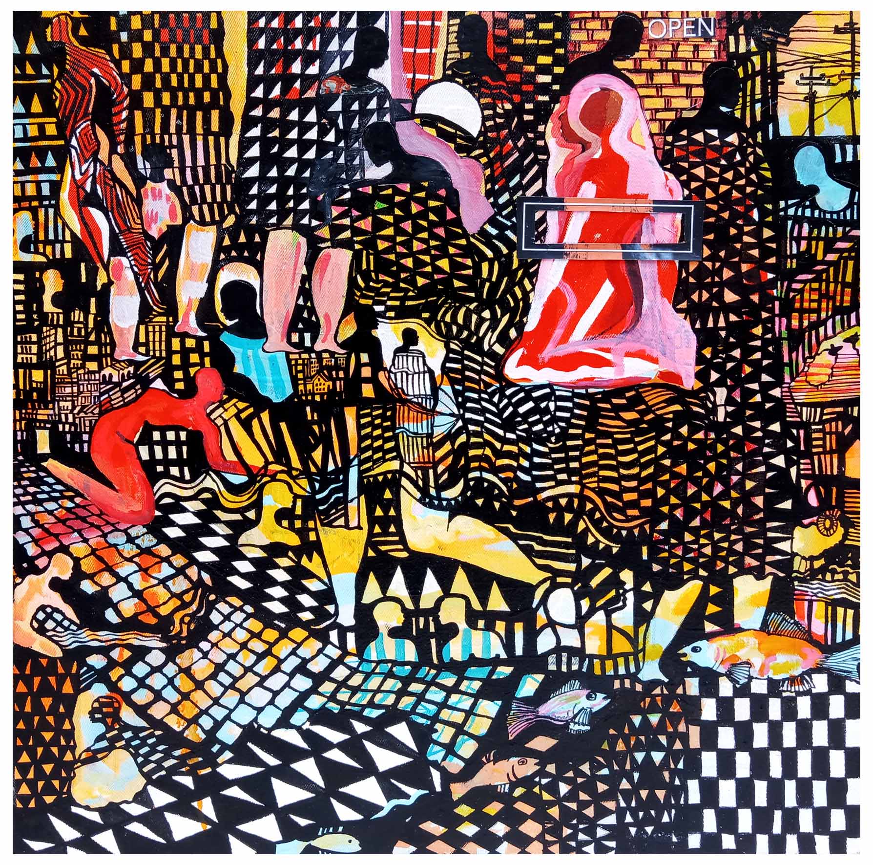 In and out, 2022, Mixed Media on Canvas, 60x60cm In and out, 2022, Mixed Media on Canvas, 60x60cm